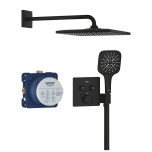 Dušisegisti komplekt Grohe GROHTHERM SMARTCONTROL RAINSHOWER MONO 310 CUBE, phantom black