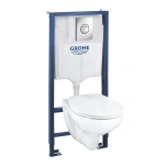 Seina WC komplekt GROHE BAU CERAMIC 5in1, koos paigaldusraamiga 39499000