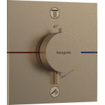 Peitsegisti paneel Hansgrohe ShowerSelect Comfort E, 2-väljundit, brushed bronze 15578140
