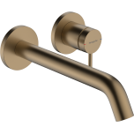 Seinapealne valamusegisti Hansgrohe Tecturis S EcoSmart+ 225mm jooksutoru, brushed bronze