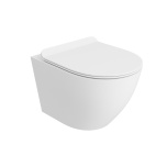 Seina wc LaVita SOFI Slim 490x365x395mm, Rimless, SoftClose prill-laud, matt-valge